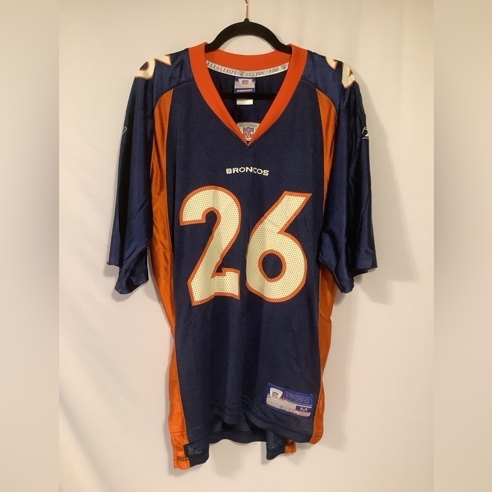 Vintage Reebok On Field Tag Denver Broncos #26 Clinton Portis Football Jersey